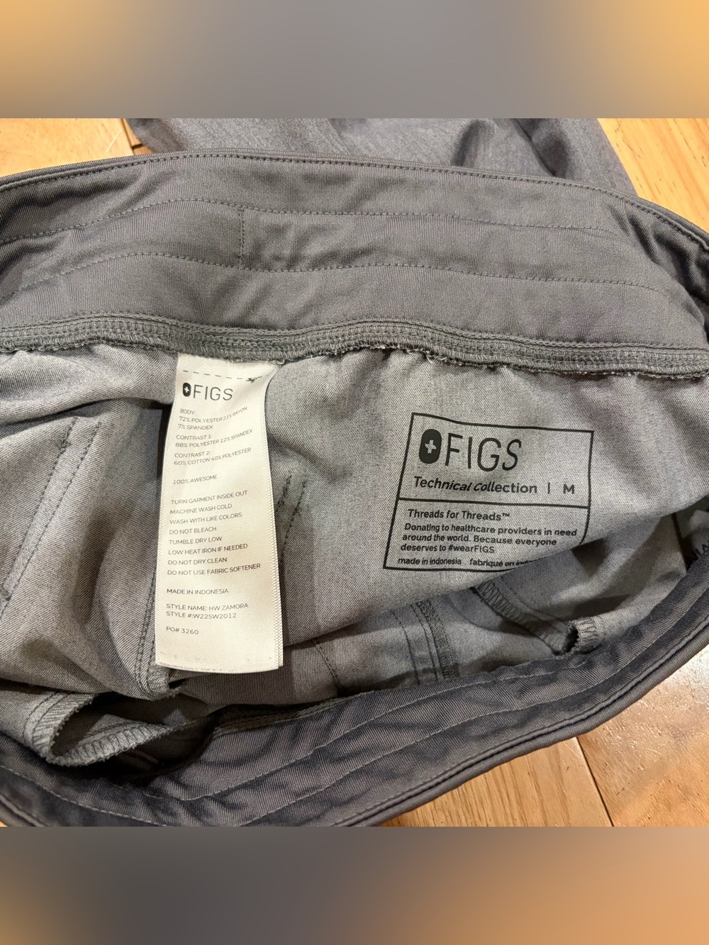 Figs Zamora High Rise Grey Jogger Scrubs Pants - Women’s Size Medium - Picture 4 of 8